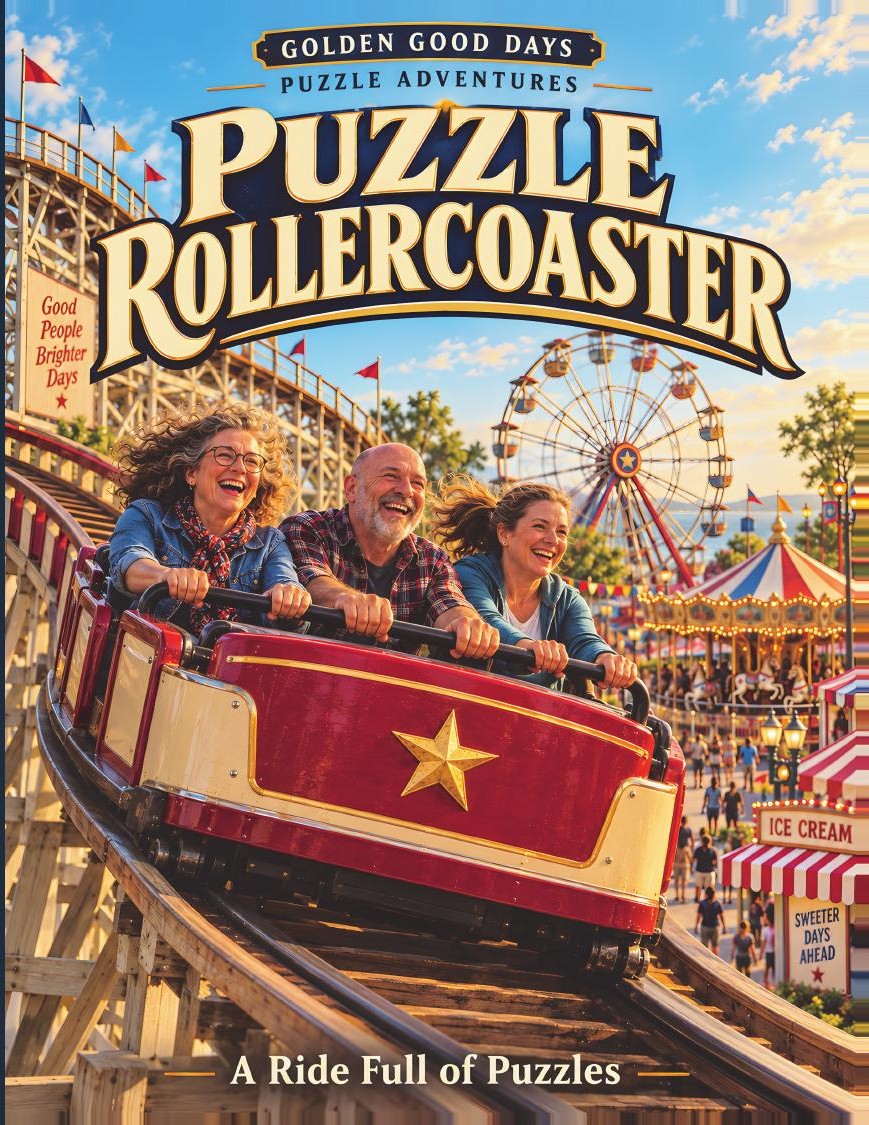 Golden Good Days Puzzle Adventures: Puzzle Rollercoaster front cover